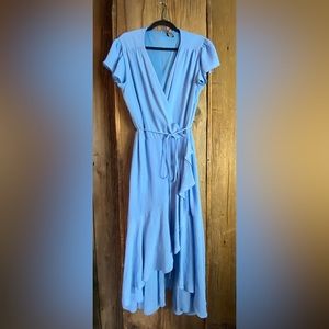 Maison Tara Blue Wrap Around Dress.